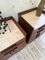 Vintage Art Deco Oak Bedside Tables with Marble Top, 1940s, Set of 2 29