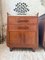 Vintage Art Deco Oak Bedside Tables with Marble Top, 1940s, Set of 2 48
