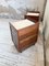 Vintage Art Deco Oak Bedside Tables with Marble Top, 1940s, Set of 2 61