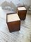 Vintage Art Deco Oak Bedside Tables with Marble Top, 1940s, Set of 2 63