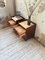 Vintage Art Deco Oak Bedside Tables with Marble Top, 1940s, Set of 2 35