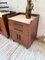 Vintage Art Deco Oak Bedside Tables with Marble Top, 1940s, Set of 2 16