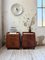 Vintage Art Deco Oak Bedside Tables with Marble Top, 1940s, Set of 2 13