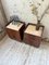 Vintage Art Deco Oak Bedside Tables with Marble Top, 1940s, Set of 2 23