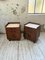 Vintage Art Deco Oak Bedside Tables with Marble Top, 1940s, Set of 2 55