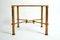 Hollywood Regency Side Table in Gilded Metal and Glass, Italy, Image 4