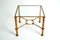 Hollywood Regency Side Table in Gilded Metal and Glass, Italy, Image 21