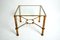 Hollywood Regency Side Table in Gilded Metal and Glass, Italy, Image 10