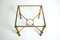 Hollywood Regency Side Table in Gilded Metal and Glass, Italy, Image 6