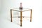 Hollywood Regency Side Table in Gilded Metal and Glass, Italy, Image 24