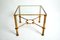 Hollywood Regency Side Table in Gilded Metal and Glass, Italy, Image 7