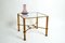 Hollywood Regency Side Table in Gilded Metal and Glass, Italy, Image 22