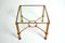 Hollywood Regency Side Table in Gilded Metal and Glass, Italy, Image 3