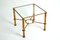 Hollywood Regency Side Table in Gilded Metal and Glass, Italy, Image 2