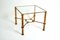 Hollywood Regency Side Table in Gilded Metal and Glass, Italy, Image 12