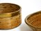 Moderne italienische Mid-Century Bambus Schalen mit Messingrand, 1960er, 2er Set 9