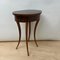 Mesa auxiliar Biedermeier oval con cajón de chapa de nogal, Sur de Alemania, 1820, Imagen 8