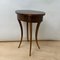 Mesa auxiliar Biedermeier oval con cajón de chapa de nogal, Sur de Alemania, 1820, Imagen 9