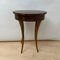 Ovaler Biedermeier Beistelltisch mit Schublade aus Nussholz Furnier, Süddeutschland, 1820 7