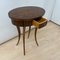 Oval Biedermeier Side Table with Drawer in Walnut Veneer, South Germany, 1820, Image 17