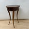 Mesa auxiliar Biedermeier oval con cajón de chapa de nogal, Sur de Alemania, 1820, Imagen 6