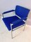 Royal Blue and Chrome Armchair, Denmark, 1970s 1