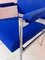 Royal Blue and Chrome Armchair, Denmark, 1970s 6
