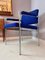 Royal Blue and Chrome Armchair, Denmark, 1970s 2
