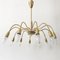 Mid-Century Sputnik 12-Armed Chandelier from Vereinigte Werkstätten Collection, 1950s 4