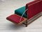Danish 2-Seater Drop Arm Sofa in Striped Red Wool and Oak, 1950s 15