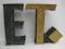 Brass T, E, and 5 Letters, 1950s 1