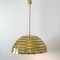 Large Mid-Century Modern Brass Dome Pendant Lamp from Vereinigte Werkstätten Collection 3