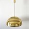 Large Mid-Century Modern Brass Dome Pendant Lamp from Vereinigte Werkstätten Collection 4