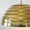 Large Mid-Century Modern Brass Dome Pendant Lamp from Vereinigte Werkstätten Collection, Image 7