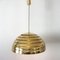 Large Mid-Century Modern Brass Dome Pendant Lamp from Vereinigte Werkstätten Collection 5