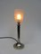 Vintage Art Deco Nickel-plated & Frosted Glass Table Lamp 18