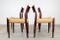 Dutch Dining Chairs in Rosewood & Papercord from Pastoe, 1960s, Set of 4 2