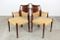 Dutch Dining Chairs in Rosewood & Papercord from Pastoe, 1960s, Set of 4, Image 8