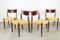 Chaises de Salon en Palissandre et Papier Corde de Pastoe, Pays-Bas, 1960s, Set de 4 7