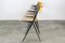 Vintage Graublaue Pyramid Stühle mit Armlehnen von Wim Rietveld, 4er Set 6