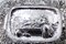 Wall Tray in Embossed Silver with Elliptical Biblical Scene and Wavy Edge 4