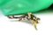 Gold and Silver Brooch with Diamond Flakes and Enamel 3