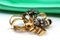 Gold and Silver Brooch with Diamond Chips 2