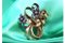 Gold and Silver Brooch with Diamond Chips 6