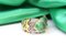 White Gold Ring with Oval Emerald 4