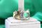 White Gold Ring with Oval Emerald 8