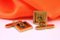 Square Shaped Gold Cufflinks, Set of 2 4
