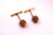 Gold Cufflinks in Filigree Pine Cone Shape and Plaited Crossbars, Set of 2 2