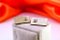 Rectangular Gold Cufflinks with Brilliant-Cut Diamonds, Set of 2 2