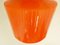 Lámpara colgante con estructura ondulada de vidrio naranja, años 70, Imagen 7